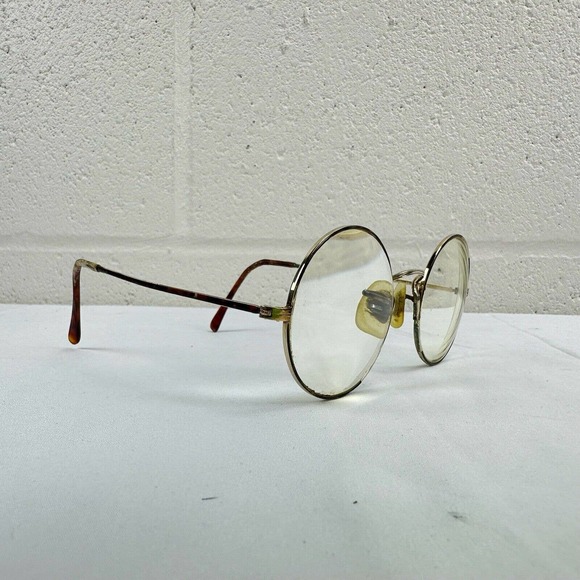 Vintage Art Craft USA Eyeglasses 48 21/145 Round Wire Frame Gold - Picture 1 of 13